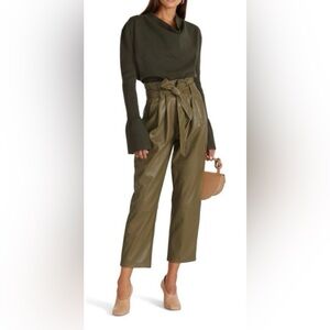 Stylish Olive Tie-Waist Trousers
